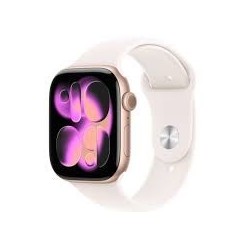 Apple Watch Series 11 GPS 46mm Rose Gold Aluminium Case with Light Blush Sport Band - S/M