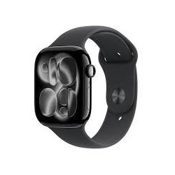 Apple Watch Series 11 GPS 46mm Jet Black Aluminium z czarnym paskiem Sport S/M