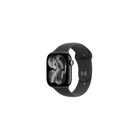 Apple Watch Series 11 GPS 46mm Jet Black Aluminium z czarnym paskiem Sport S/M