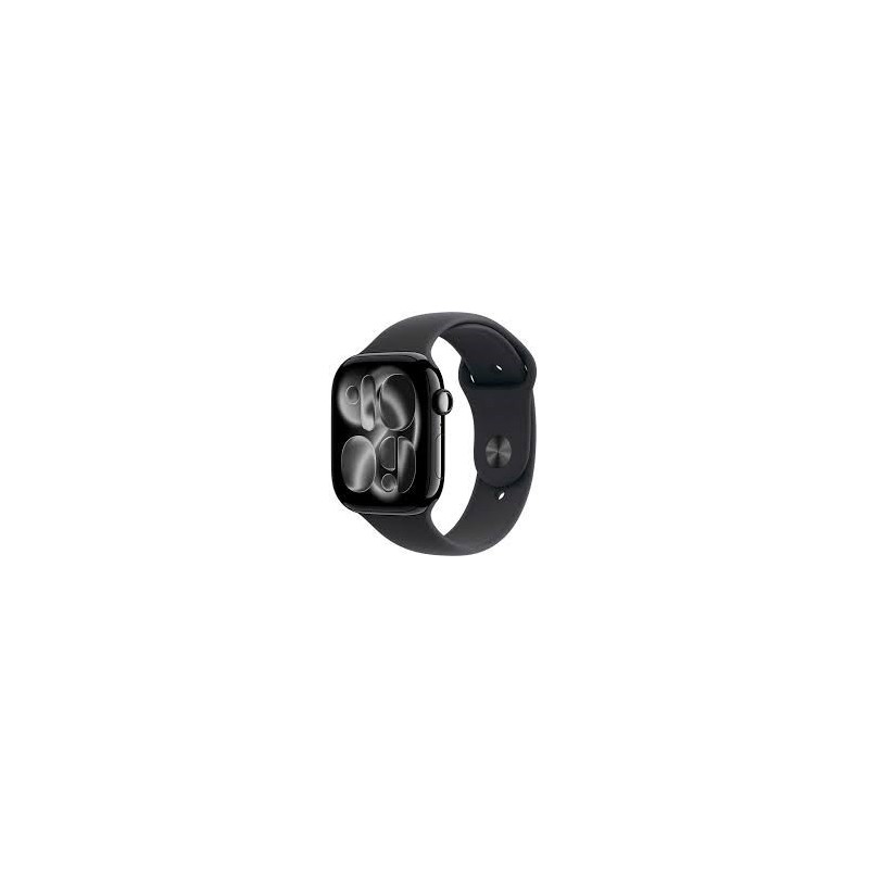 Apple Watch Series 11 GPS 46mm Jet Black Aluminium Case with Black Sport Band - M/L