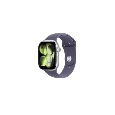 Apple Watch Series 11 GPS 42mm Silver Aluminium Case with Purple Fog Sport Band - S/M
