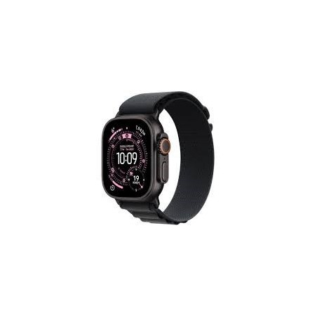 Apple Watch Ultra 3 GPS + Cellular 49mm Black Titanium Case with Black Alpine Loop - Medium