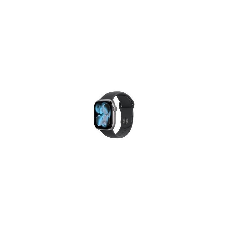 Zegarek Apple Watch Series 11 GPS 42mm Grey Aluminium z czarnym paskiem S/M