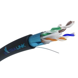 Extralink Kabel sieciowy skrętka CAT6 FTP (F/UTP) V2 Zewnętrzny 305M
