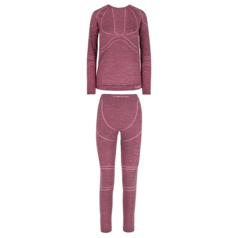 Bielizna damska VIKING Lana Pro Set Merino roz. S różowa