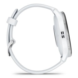 Garmin Venu 3 3,56 cm (1.4") AMOLED 45 mm Cyfrowy 454 x 454 px Ekran dotykowy Srebrny, Biały Wi-Fi GPS