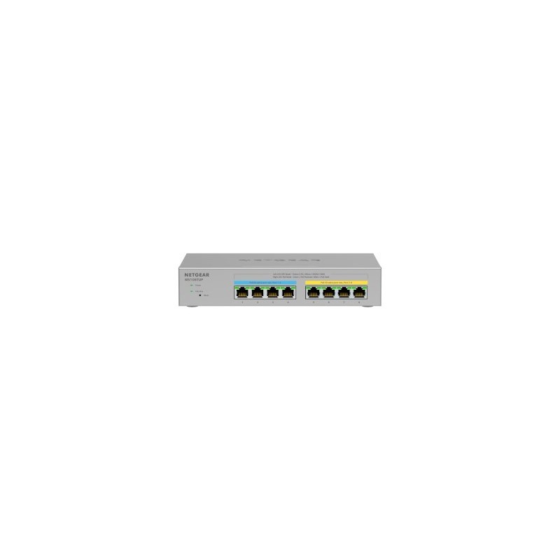 NETGEAR MS108TUP Nie zarządzany L2 2.5G Ethernet (100/1000/2500) Obsługa PoE Szary