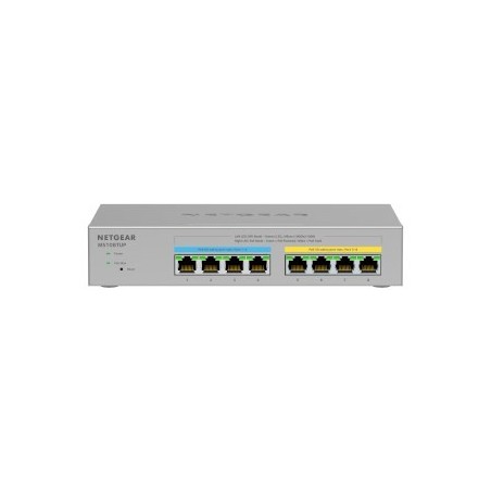 NETGEAR MS108TUP Nie zarządzany L2 2.5G Ethernet (100/1000/2500) Obsługa PoE Szary