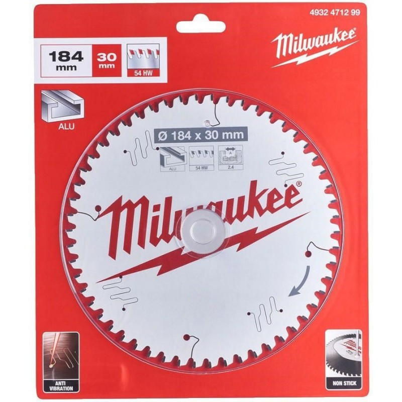 MILWAUKEE PIŁA TARCZOWA 184x30x2,4x54z ALUMINIUM CSB P W