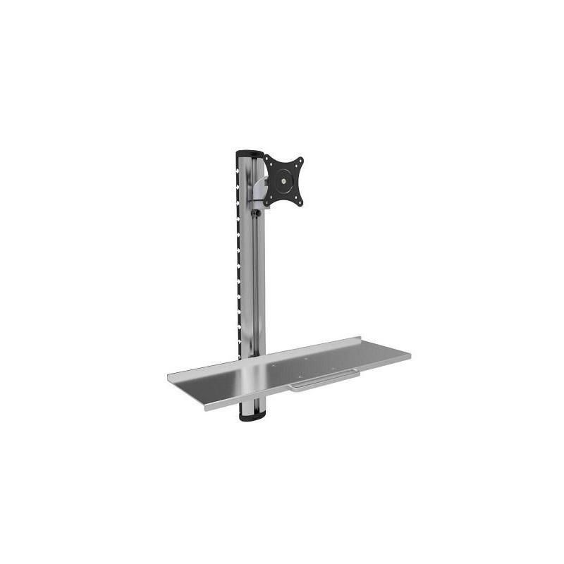 Techly ICA-PLW 01 uchwyt / stojak do monitorów 68,6 cm (27") Ściana Srebrny