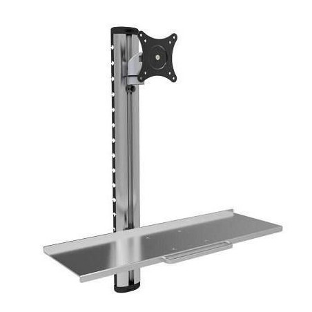 Techly ICA-PLW 01 uchwyt / stojak do monitorów 68,6 cm (27") Ściana Srebrny