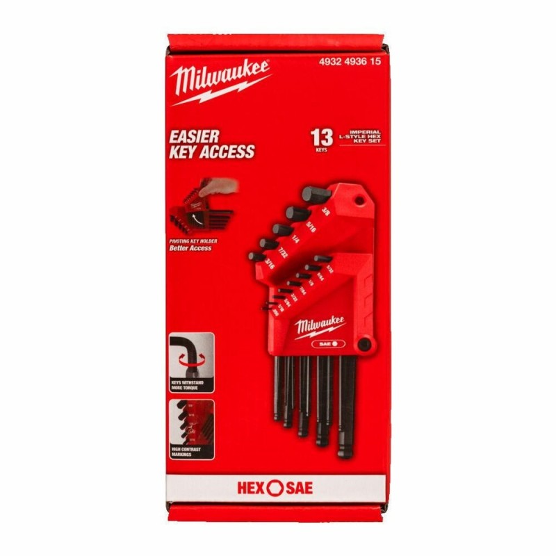 Klucz Imbus MILWAUKEE 4932493615 IMPERIALNY zestaw 13szt.