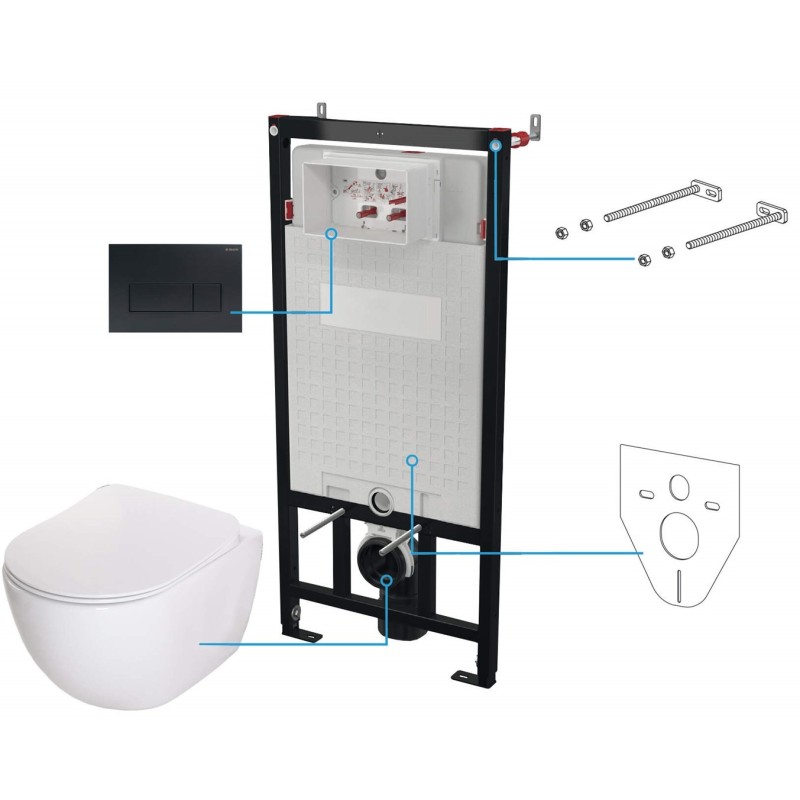 Zestaw WC podtynkowy 6 w 1