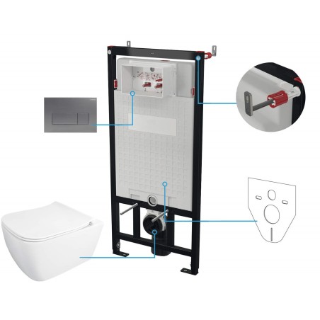 Zestaw WC podtynkowy 6 w 1