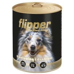 DOLINA NOTECI Flipper z wołowiną i drobiem - mokra karma dla psa - 400g