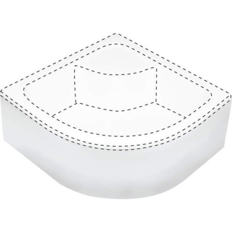 Osłona brodzika Deante DEEP KTD 041O półokrągła 90x90 cm