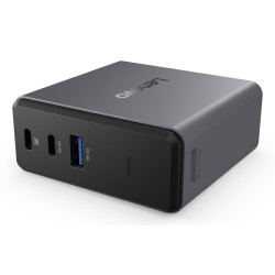 Lenovo X9 Charging GaN Dock Przewodowa USB 3.2 Gen 2 (3.1 Gen 2) Type-C Szary