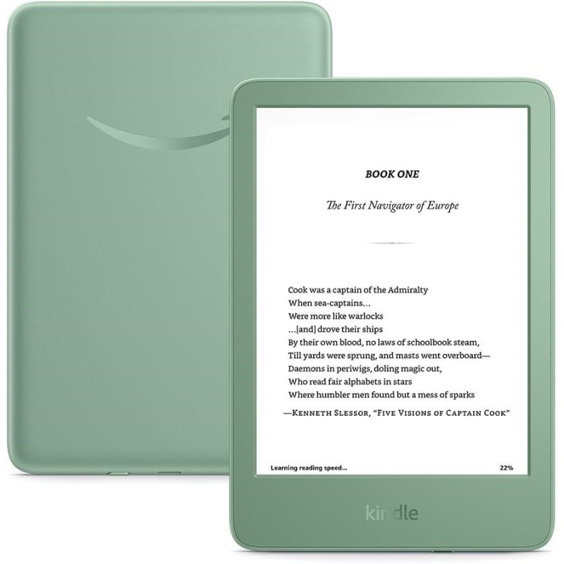 Ebook New Kindle (11th Generation) - 2024 release 6" glare-free 16GB Wi-Fi (Without Lockscreen Ads) Matcha