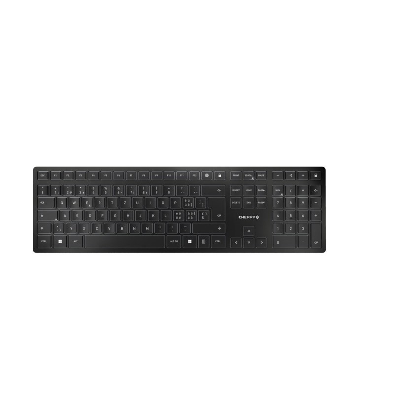 CHERRY KW 9100 SLIM klawiatura Uniwersalne RF Wireless + Bluetooth QWERTZ Swiss Czarny CHERRY KW 9100 SLIM klawiatura Uniwersalne RF Wireless + Bluetooth QWERTZ Swiss Czarny