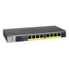 Netgear GS108PP Nie zarządzany Gigabit Ethernet (10/100/1000) Czarny Obsługa PoE