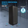 Extralink Szafa rack 32U 800x800 Czarna stojąca