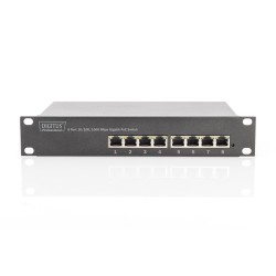 Digitus 10-calowy 8-portowy przełącznik Gigabit Ethernet PoE