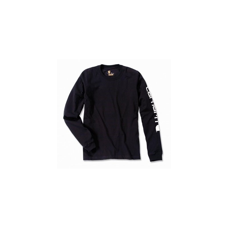 Bluza bez kaptura Carhartt Sleeve Logo T-Shirt L/S - black