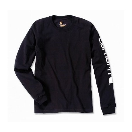 Bluza bez kaptura Carhartt Sleeve Logo T-Shirt L/S - black