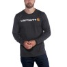 Bluza bez kaptura Carhartt Core Logo T-Shirt L/S - carbon heather