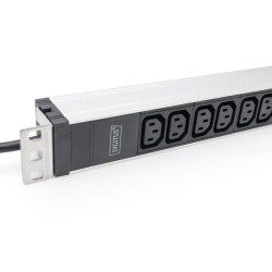 Listwa zasilająca PDU 19" Rack, 12x gniazdo C13 16A/230 V, 2.0m, 1x wtyk unischuko, 16A, aluminiowa