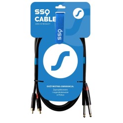 SSQ RCAJM5 - Kabel 5 metrowy 2xRCA- 2x JACK MONO 6,3mm