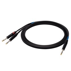 SSQ JSJM1 - kabel Jack stereo - 2x Jack Mono 1 metrowy