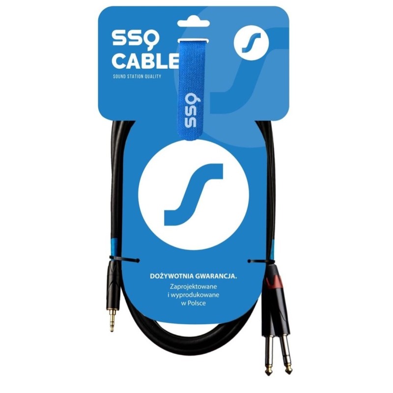 SSQ MIJM1 - jack stereo 3,5mm - 2x jack mono 6,3mm SSQ MIJM1 - jack stereo 3,5mm - 2x jack mono 6,3mm