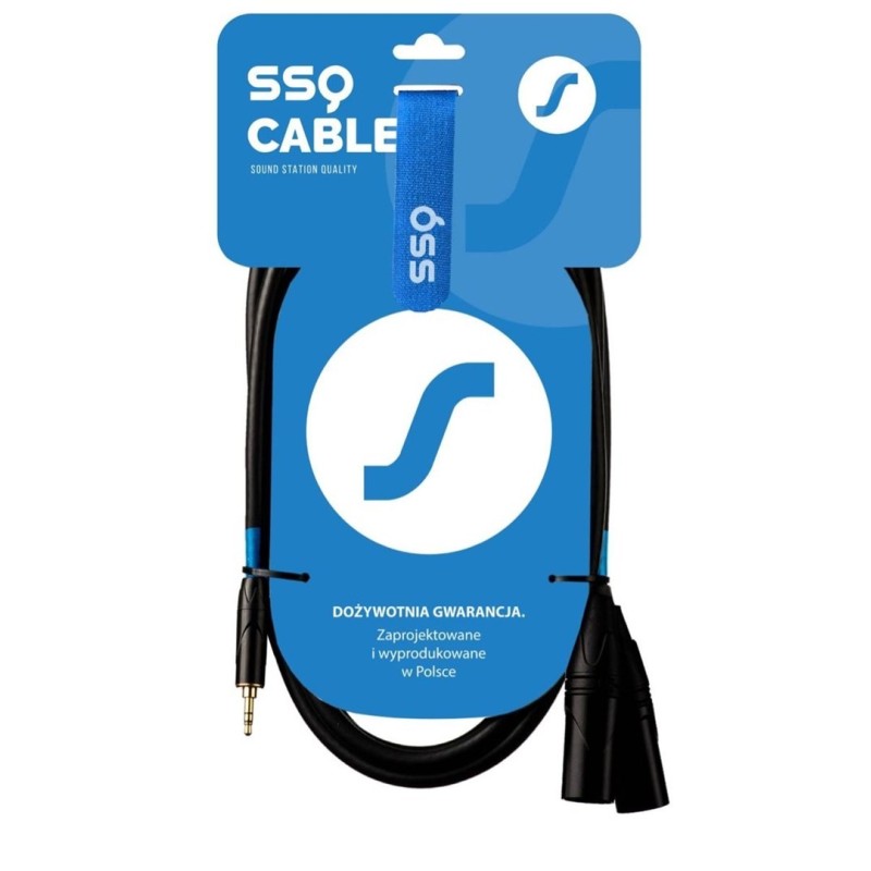SSQ MIXLR3 - Jack stereo 3,5mm - 2x XLR męski SSQ MIXLR3 - Jack stereo 3,5mm - 2x XLR męski