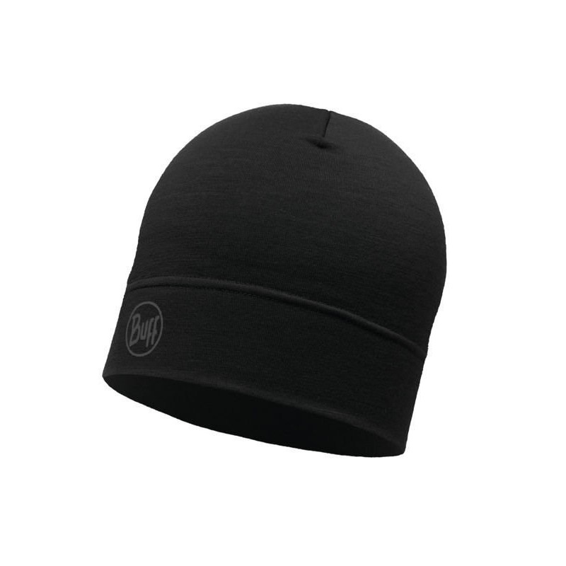 BUFF Czapka MERINO LIGHTWEIGHT BEANIE SOLID BLACK onesize Standard BUFF Czapka MERINO LIGHTWEIGHT BEANIE SOLID BLACK onesize Standard