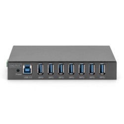 Hub/Koncentrator przemysłowy 7-portowy USB 3.0 SuperSpeed aktywny metalowa konstrukcja szyna DIN