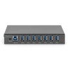 Hub/Koncentrator przemysłowy 7-portowy USB 3.0 SuperSpeed aktywny metalowa konstrukcja szyna DIN