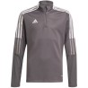 Bluza dla dzieci adidas Tiro 21 Training Top Youth szara GM7321 164cm