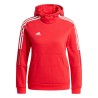 Bluza dla dzieci adidas Tiro 21 Sweat Hoody czerwona GM7338 140cm