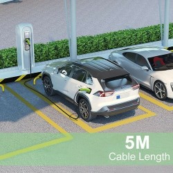 Qoltec 52474 kabel do ładowania pojazdów elektrycznych Czarny Typ 2 5 m
