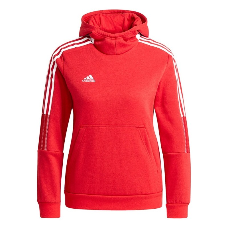 Bluza dla dzieci adidas Tiro 21 Sweat Hoody czerwona GM7338 164cm