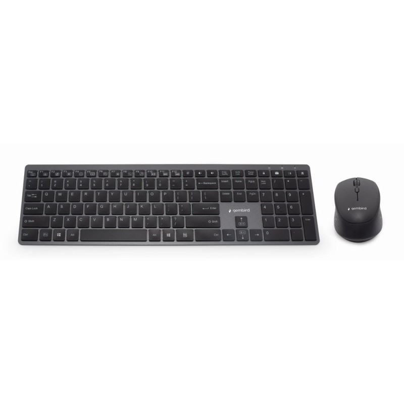 Gembird KBS-ECLIPSE-M500 klawiatura Dołączona myszka RF Wireless QWERTY US English Czarny Gembird KBS-ECLIPSE-M500 klawiatura Dołączona myszka RF Wireless QWERTY US English Czarny