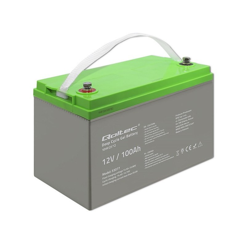 Qoltec 53077 akumulator Ołowiany (VRLA) 12 V 100 Ah Qoltec 53077 akumulator Ołowiany (VRLA) 12 V 100 Ah