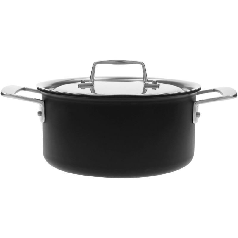 DEMEYERE BLACK 5 Garnek niski z pokrywką 3 ltr DEMEYERE BLACK 5 Garnek niski z pokrywką 3 ltr