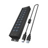 Rajd Sonic - HUB USB 20 w 1 z zasilaczem, przyciskiem włączania/wyłączania i wspornikami montażowymi