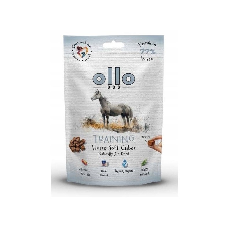 Ollo Air Dried Horse Cubes dla psa 80g Ollo Air Dried Horse Cubes dla psa 80g
