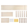MACLEAN DREWNIANA TABLICA ORGANIZER, KOLOR JASNE DREWNO, 60X80 CM, MAX. 20 KG MC-131 WD