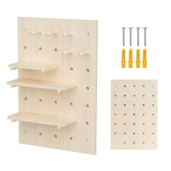 MACLEAN DREWNIANA TABLICA ORGANIZER, KOLOR JASNE DREWNO, 40X60 CM, MAX. 20 KG MC-130 WD