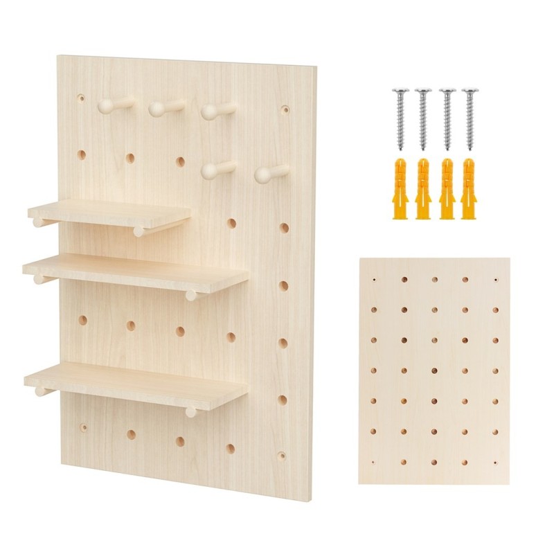 MACLEAN DREWNIANA TABLICA ORGANIZER, KOLOR JASNE DREWNO, 40X60 CM, MAX. 20 KG MC-130 WD