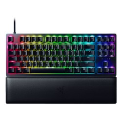 Razer Łowca V2 bez klaw. num., klaw. do gier, optyczna, LED RGB, Stany Zjednoczone, czarny, przewodowe, klikający fioletowy